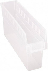 Quantum Storage - 17-7/8" Deep, Clear Polypropylene Hopper Shelf Bin - 8" High x 4-3/8" Wide x 17-7/8" Long - Best Tool & Supply