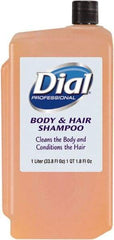 Dial - 1 L Bottle Peach Hair & Body Wash - Clear Amber - Best Tool & Supply