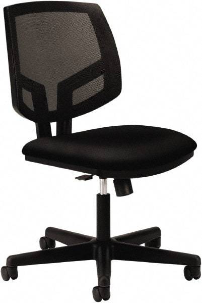 Hon - 38-1/2" High Task Chair with Synchro-Tilt - 24" Wide x 25" Deep, 100% Polyester Seat, Black - Best Tool & Supply