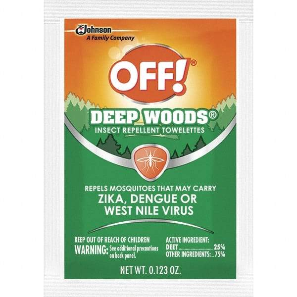 OFF! - 12 Count 25% DEET Towelette - For Chiggers, Fleas, Flies, Mosquitoes, Ticks - Best Tool & Supply