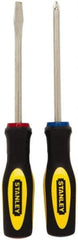 Stanley - 2 Piece Slotted & Phillips Screwdriver Set - Blade Sizes: Width 1/4, Bit Sizes: Philips #2 - Best Tool & Supply