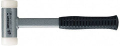 HALDER - 20 oz Head 1-3/16" Face Diam Nylon Dead Blow Hammer - 11-3/8" OAL, Steel Handle - Best Tool & Supply