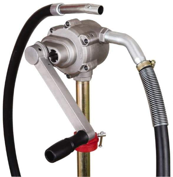 PRO-LUBE - Oil Lubrication 8 Strokes/Gal Flow Aluminum Rotary Hand Pump - For 15 to 55 Gal Container - Best Tool & Supply