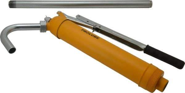 PRO-LUBE - Oil Lubrication 0.10 Strokes/oz Flow Steel Lever Hand Pump - For 15 to 55 Gal Container - Best Tool & Supply