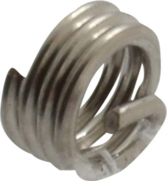 Recoil - #5-40 UNC, 1/8" OAL, Free Running Helical Insert - 3-1/4 Free Coils, Tanged, Stainless Steel, Bright Finish, 1D Insert Length - Best Tool & Supply