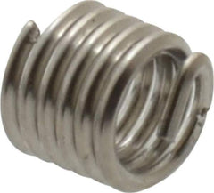 Recoil - #5-40 UNC, 0.188" OAL, Free Running Helical Insert - 5-1/2 Free Coils, Tanged, Stainless Steel, Bright Finish, 1-1/2D Insert Length - Best Tool & Supply