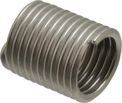 Recoil - M12x1.75 Metric Coarse, 24mm OAL, Free Running Helical Insert - 11-1/2 Free Coils, Tanged, Stainless Steel, Bright Finish, 2D Insert Length - Best Tool & Supply