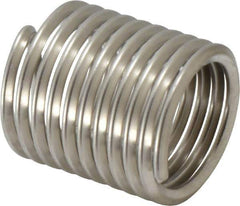 Recoil - 7/8-9 UNC, 1.312" OAL, Free Running Helical Insert - 10 Free Coils, Tanged, Stainless Steel, 1-1/2D Insert Length - Best Tool & Supply