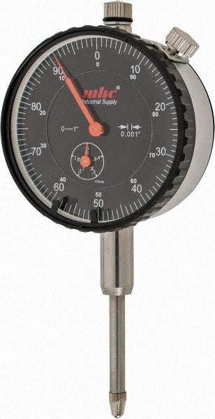 Value Collection - 1" Range, 0-100 Dial Reading, 0.001" Graduation Dial Drop Indicator - 2.28" Dial, Revolution Counter - Best Tool & Supply