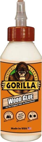 Gorilla Glue - 8 oz Bottle Natural Wood Glue - 3 to 4 hr Working Time, 24 hr Full Cure Time, Bonds to Cork Board & Wood - Best Tool & Supply