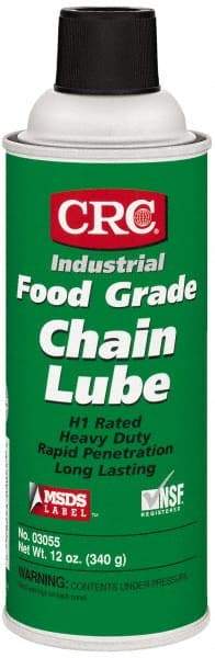 CRC - 16 oz Aerosol High Temperature Chain & Cable Lubricant - White, 8 to 325°F, Food Grade - Best Tool & Supply