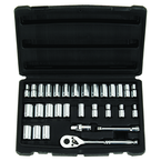 STANLEY® 1/4" Drive 30 Piece Fractional & Metric Socket Set – 6 & 12 Point - Best Tool & Supply