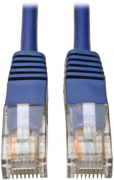 Tripp-Lite - Cat5e, 24 AWG, 8 Wires, 550 MHz, Unshielded Network & Ethernet Cable - Blue, PVC, 100' OAL - Best Tool & Supply