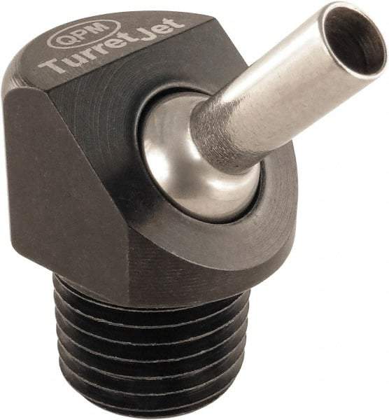 QPM Products - 5/16" Hose Inside Diam, Coolant Hose Nozzle - NPT, for Use with CNC Lathes - Best Tool & Supply