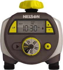 Nelson - Electronic Lawn Sprinkler Timer - 2 Watering Modes, 2 Outlets, 3/4-18 National Hose Thread - Best Tool & Supply