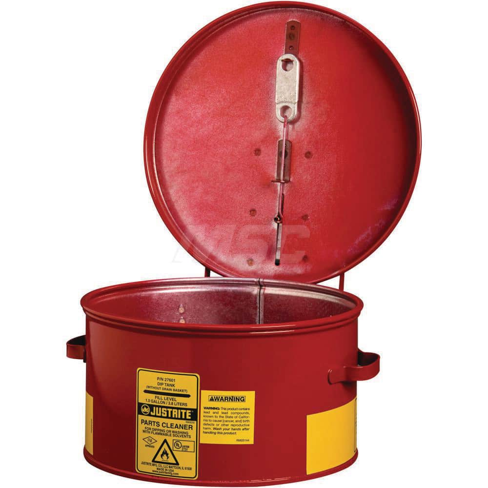 Safety Bench Cans & Dip/Wash Tanks; Type: Dip Tank; Capacity (pt.): 1.000; Can Material: Steel; Capacity: 1.000; Capacity (Qt.): 1.000; Color: Red; Capacity (Gal.): 1.000