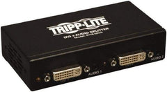 Tripp-Lite - DVI Splitter with Audio and Signal Booster - DVI Connector, Black, Use with Monitors - Best Tool & Supply