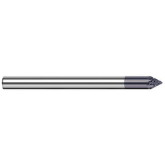 Harvey Tool - 1/4" Cut Diam, 1/4" Shank Diam, Solid Carbide Double Cut Flat Burr - Exact Industrial Supply