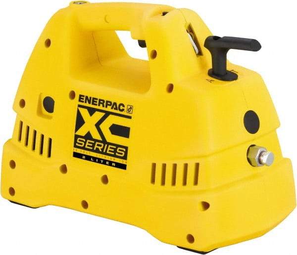 Enerpac - 10,000 psi Electric Hydraulic Pump & Jack - 2 L Oil Capacity, 3-Way, 2 Position Valve, Used with Single Acting, Advance, Hold & Retract - Best Tool & Supply