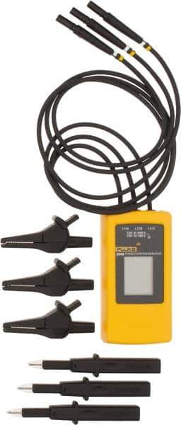 Fluke - 3 Phase, 40 to 700 VAC, 15 to 400 Hz, 32 to 104°F, LCD Display Phase Rotation Tester - No Battery Required, Includes Alligator Clips, Self-Retaining Test Probes, User Manual, EN 61010, EN 61557-7 - Best Tool & Supply