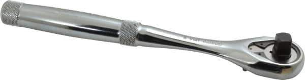 Proto - 3/8" Drive Pear Head Ratchet - Chrome Finish, 8-1/2" OAL, 45 Gear Teeth, Standard Knurled Handle, Standard Head - Best Tool & Supply