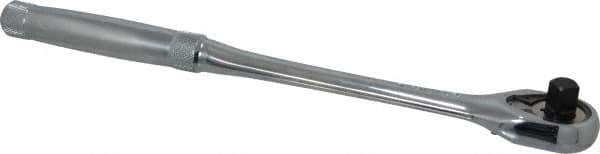 Proto - 3/8" Drive Pear Head Ratchet - Chrome Finish, 11" OAL, 45 Gear Teeth, Long Full Polished Handle, Standard Head - Best Tool & Supply