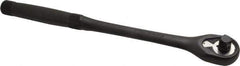 Proto - 3/8" Drive Pear Head Standard Ratchet - Black Oxide Finish, 11" OAL, 45 Gear Teeth, Long Knurled Handle, Standard Head - Best Tool & Supply