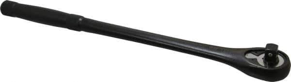 Proto - 1/2" Drive Pear Head Standard Ratchet - Black Oxide Finish, 15" OAL, 45 Gear Teeth, Standard Knurled Handle, Standard Head - Best Tool & Supply