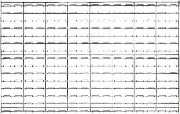 Quantum Storage - 48" Wide x 30" High, Chrome Louvered Bin Panel - Use with Stack and Hang Bins - Best Tool & Supply