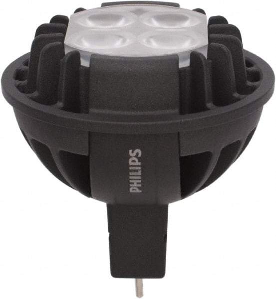 Philips - 7 Watt LED Commercial/Industrial 2 Pin Lamp - 3,000°K Color Temp, 370 Lumens, 12 Volts, Dimmable, MRC16, 35,000 hr Avg Life - Best Tool & Supply