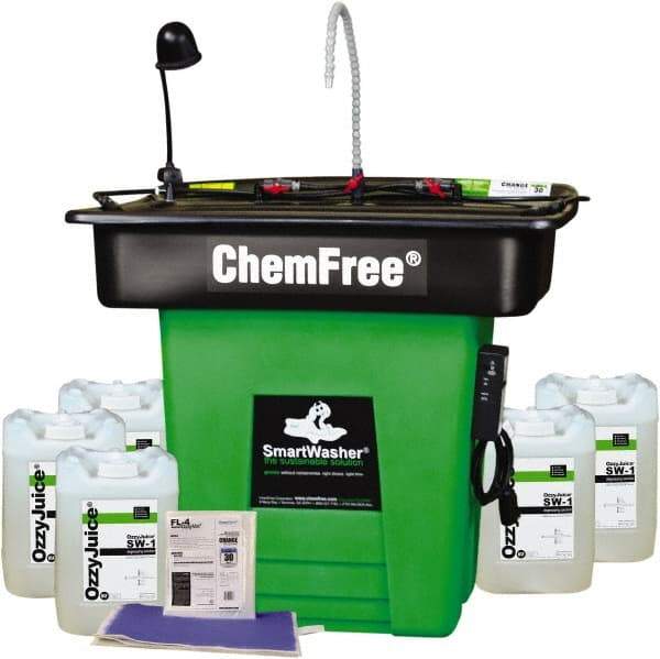 CRC - Free Standing Water-Based Parts Washer - 25 Gal Max Operating Capacity, HDPE Tank, 42" High x 47" Long x 38" Wide, 110 Input Volts - Best Tool & Supply