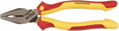 Wiha - 8" OAL, 1-13/16" Jaw Length, 1-5/32" Jaw Width, Insulated Slip Joint Pliers - Combination Pliers Tool - Best Tool & Supply