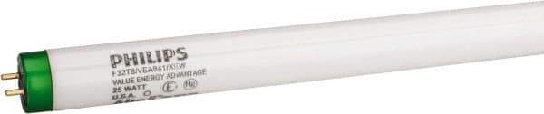 Philips - 25 Watt Fluorescent Tubular Medium Bi-Pin Lamp - 4,100°K Color Temp, 2,300 Lumens, T8, 32,000 hr Avg Life - Best Tool & Supply