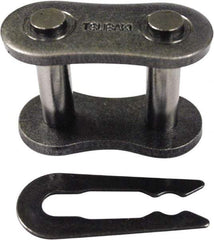 U.S. Tsubaki - 3/4" Pitch, Spring Type Roller Chain Connecting Link - For Use with British Standard Single Strand Chain - Best Tool & Supply