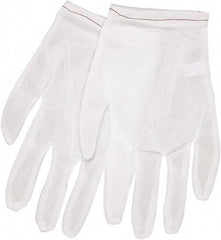 MCR Safety - Size M (8) Nylon General Protection Work Gloves - For Inspection, Uncoated, Slip-On Cuff, Full Fingered, White, Ambidextrous - Best Tool & Supply