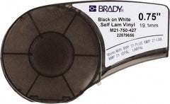 Brady - 3/4" Wide x 168" Long, Translucent & White Vinyl Tape - For BMP21 Plus Portable Label Printer, IDPAL Handheld Label Maker - Best Tool & Supply