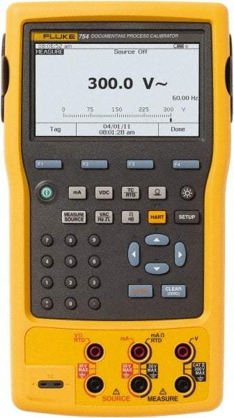 Fluke - 100 mA Measure, 22 mA Source, 10,000 Ohm, 50 kHz Calibrator - 300 VAC, 300 VDC, 3 Year Warranty - Best Tool & Supply