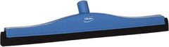 Vikan - 20" Foam Rubber Blade Bench Squeegee - Double Edge, Blue, Plastic Holder - Best Tool & Supply