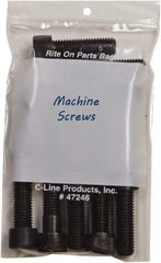 C-LINE - 4-3/4" Long x 9" Wide x 8-7/8" High, 0.002 mil Thick, Self Seal Antistatic Poly Bag - Clear & White - Best Tool & Supply