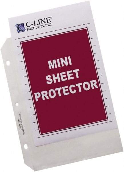 C-LINE - 50 Piece Clear Sheet Protectors-Envelopes - 8.719" High x 6-3/8" Wide - Best Tool & Supply