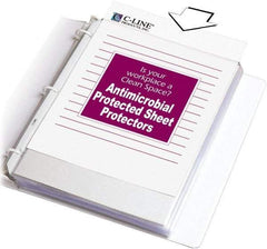 C-LINE - 100 Piece Clear Sheet Protectors-Ring Binder - 11.188" High x 9.172" Wide - Best Tool & Supply