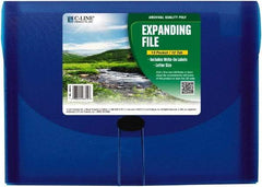 C-LINE - 13 x 9-1/4 x 1-5/8", Letter Size, Blue, Expandable File Folders with Top Tab Pocket - Has Index Tabs, 1 per Box - Best Tool & Supply