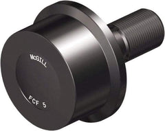 McGill - 5" Roller Diam x 3" Width, 2" Stud Diam x 4-1/2" Length, Flanged Load Roller - Steel, 2-1/2" Thread Length, 2-12 Thread, 7-1/2" OAL, 35,800 Lb Dynamic Cap, 40,000 Lb Static Cap - Best Tool & Supply