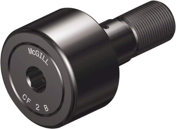 McGill - 3" Roller Diam x 1-3/4" Width, 1-1/4" Stud Diam x 2-1/2" Length, Stud Cam Follower with Hex - Steel, 1-1/4" Thread Length, 1-1/4-12 Thread, 4.28" OAL, 15,720 Lb Dynamic Cap, 24,910 Lb Static Cap - Best Tool & Supply