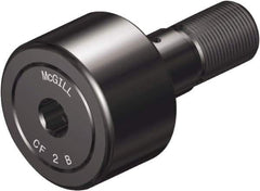 McGill - 4" Roller Diam x 2" Width, 1-3/8" Stud Diam x 3-1/2" Length, Sealed Stud Cam Follower with Hex - Steel, 1-1/2" Thread Length, 1-1/2-12 Thread, 5.78" OAL, 22,800 Lb Dynamic Cap, 44,770 Lb Static Cap - Best Tool & Supply