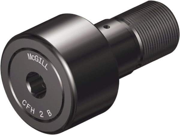 McGill - 7/8" Roller Diam x 1/2" Width, 7/16" Stud Diam x 3/8" Length, Sealed Heavy Stud Cam Follower with Hex - Steel, 3/8" Thread Length, 7/16-20 Thread, 1.41" OAL, 1,660 Lb Dynamic Cap, 4,130 Lb Static Cap - Best Tool & Supply