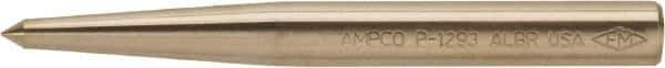 Ampco - 3/8" Nonsparking Center Punch - 4-1/2" OAL, Nickel Aluminum Bronze - Best Tool & Supply