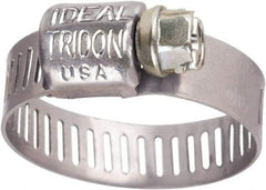 IDEAL TRIDON - SAE Size 4, 5/16 to 5/8" Diam, Stainless Steel Worm Drive Clamp - 5/16" Wide, Material Grade 301, Series Contractor - Best Tool & Supply