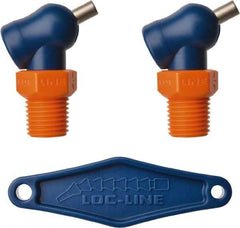 Loc-Line - 1/4" Hose Inside Diam x 5/32" Nozzle Diam, High-Pressure Coolant Hose Nozzle - NPT, for Use with Loc-Line Modular Hose System, 2 Pieces - Best Tool & Supply