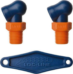 Loc-Line - 1/4" Hose Inside Diam, High-Pressure Coolant Hose Nozzle - NPT, for Use with Loc-Line Modular Hose System, 2 Pieces - Best Tool & Supply